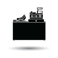 Image showing Supermarket store counter desk icon