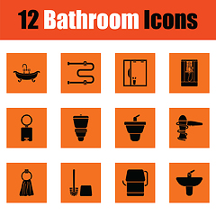 Image showing Bathroom icon set