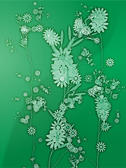 Image showing Floral nature themed design illustration