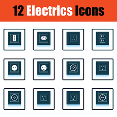 Image showing Electrics icon set