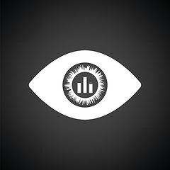 Image showing Eye with market chart inside pupil icon