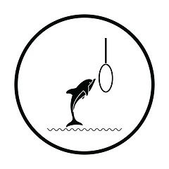 Image showing Jump dolphin icon