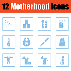 Image showing Motherhood icon set