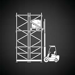 Image showing Warehouse forklift icon