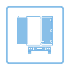 Image showing Truck trailer rear view icon