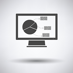 Image showing Monitor with analytics diagram icon