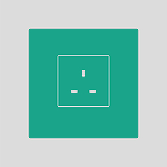 Image showing Great britain electrical socket icon