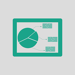 Image showing Tablet with analytics diagram icon