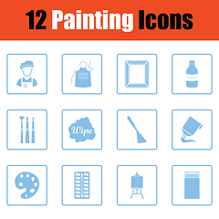 Image showing Set of painting icons