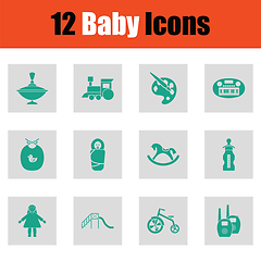 Image showing Baby icon set