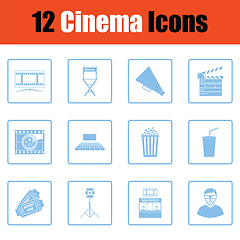 Image showing Set of cinema icons