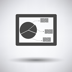 Image showing Tablet with analytics diagram icon