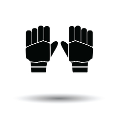 Image showing Pair of cricket gloves icon