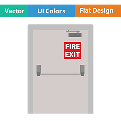 Image showing Fire exit door icon