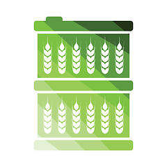 Image showing Barrel wheat symbols icon