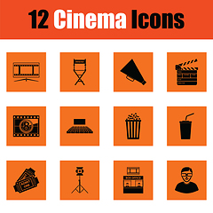 Image showing Set of cinema icons