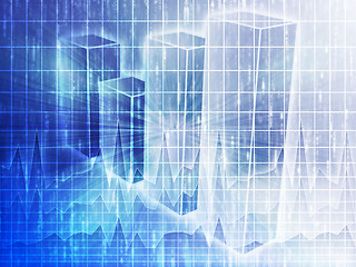 Image showing Spreadsheet business charts