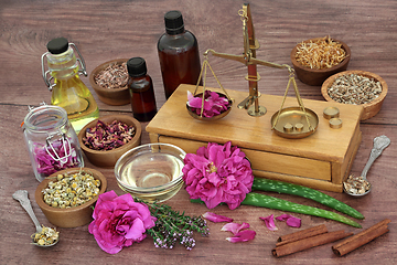 Image showing Healing Herbs and Flowers for Plant Based Skincare