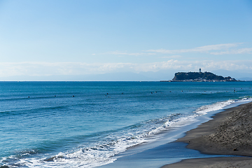 Image showing Enoshima and Koshigoe coast