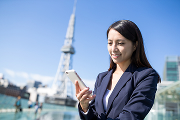 Image showing Asian business woman use of cellphone