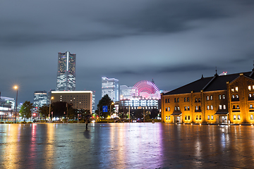 Image showing Yokohama city at night