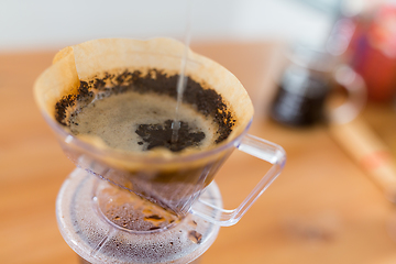 Image showing Hand drip coffee