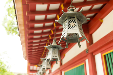 Image showing Japanese temple and lantern