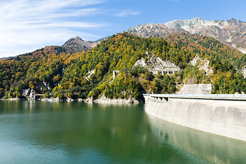 Image showing Reservoir of Kurobe dam