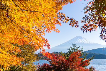 Image showing Mount Fuji and lake kawaguchi 