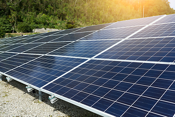 Image showing Solar panel with sunshine