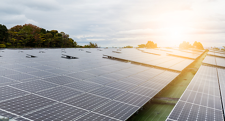 Image showing Solar panel under sunlight