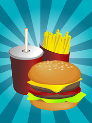 Image showing Fastfood combo