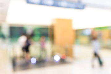 Image showing Shopping mall blurred background