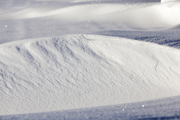 Image showing Snowdrifts, closeup