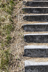 Image showing old concrete staircase