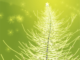 Image showing Sparkly christmas tree illustration