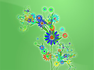 Image showing Floral nature themed design illustration