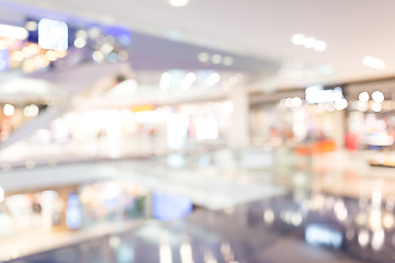 Image showing Abstract blur and bokeh beautiful luxury shopping mall 