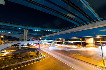 Image showing Traffic trail from underground