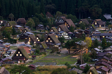 Image showing Shirakawago in Japan at night