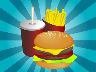 Image showing Fastfood combo