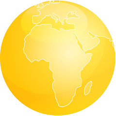 Image showing Map of Africa sphere