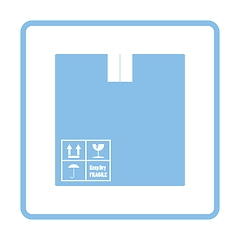 Image showing Cardboard package box icon