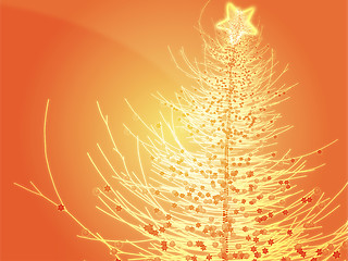 Image showing Sparkly christmas tree illustration