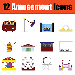 Image showing Amusement park icon set