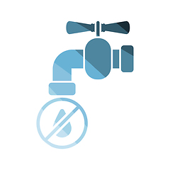 Image showing Water faucet with dropping water icon