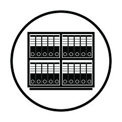 Image showing Office cabinet with folders icon