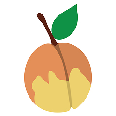 Image showing Flat design icon of Peach in ui colors.