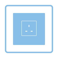 Image showing Great britain electrical socket icon