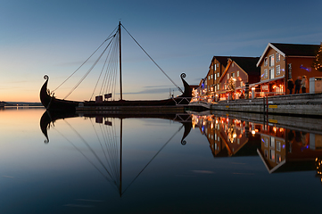 Image showing Oseberg Viking ship in Tønsberg